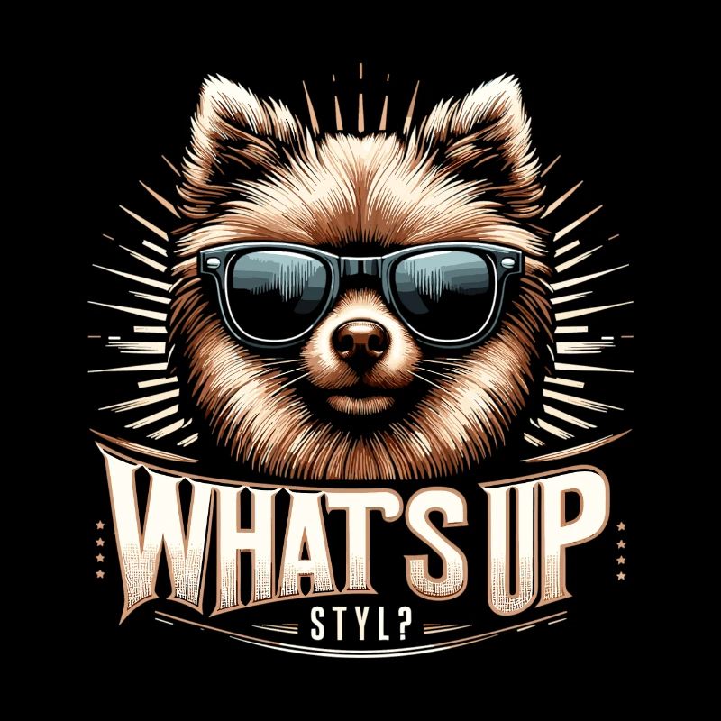 Kleinspitz Spitz Was geht ab Gangsta Hund Geschenk