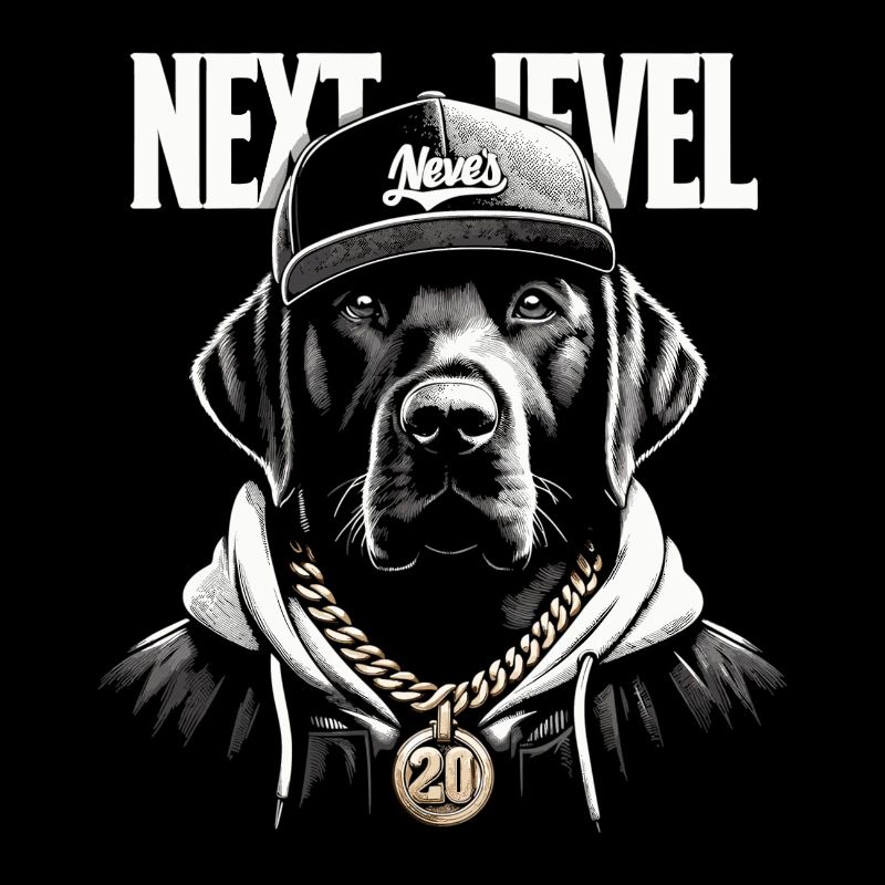 Schwarzer Labrador Next Level Hund Geschenk