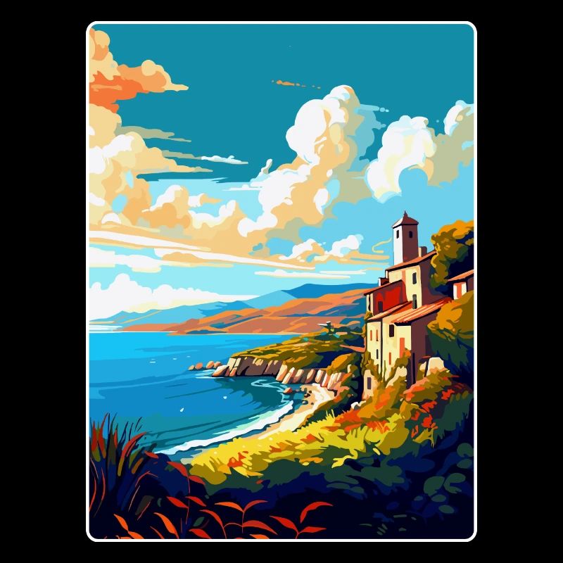 Galicien Spanien Vintage Reiseplakat WPA Souvenir