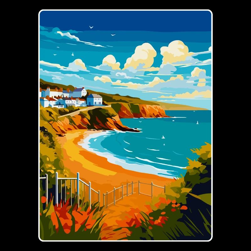 Devon West Country Vintage Reiseposter Souvenir