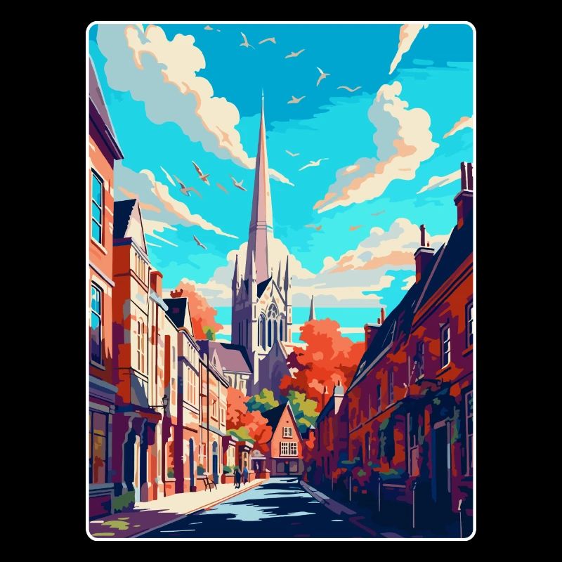 Winchester Angleterre Royaume-Uni Affiche de voyage Souvenir WPA