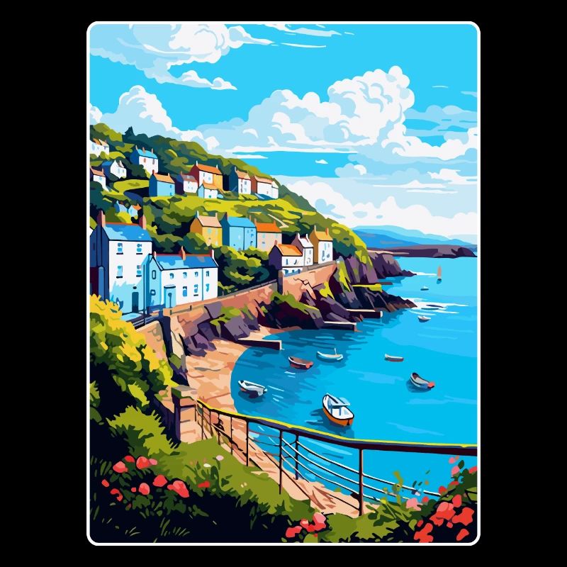 Ilfracombe Angleterre Royaume-Uni Affiche de voyage Souvenir WPA