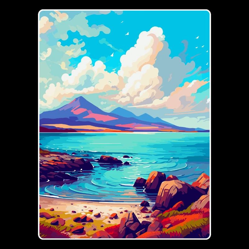 Île d’Arran Écosse Royaume-Uni Affiche de voyage souvenir