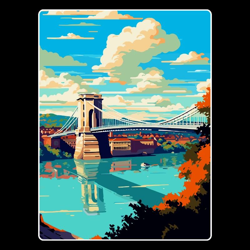 Bristol Angleterre Royaume-Uni Affiche de voyage vintage souvenir