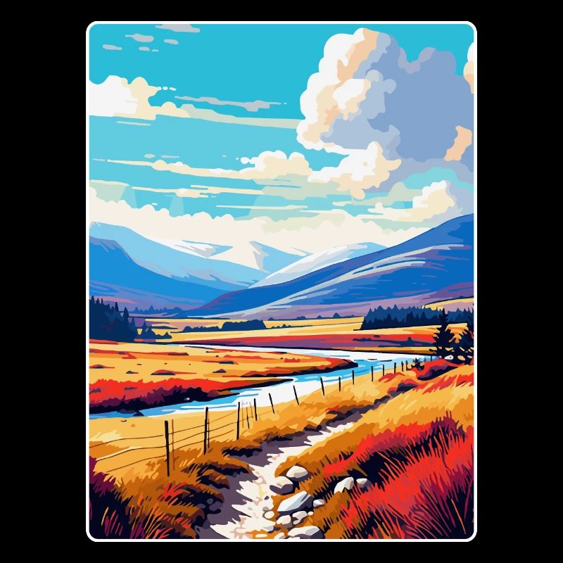 Cairngorms Écosse Royaume-Uni Affiche de voyage Souvenir WPA