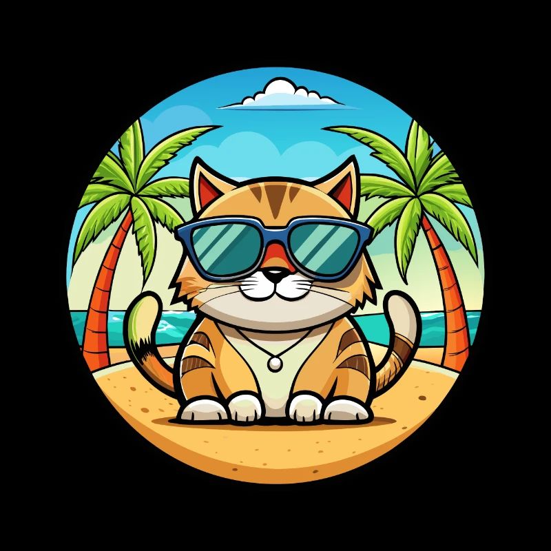 Lunettes de soleil American Polydactyl Cat Breed Cartoon