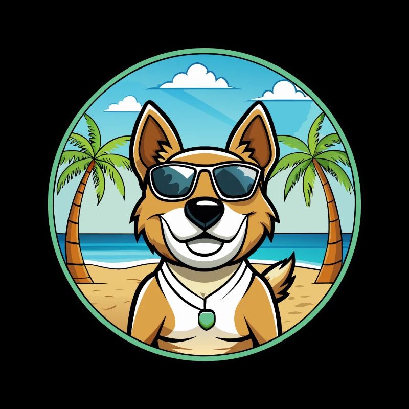Teddy Roosevelt Terrier Hunderasse Cartoon Strand