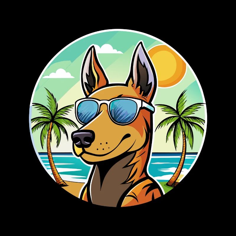 Manchester Terrier Hunderasse Cartoon Sonnenbrille