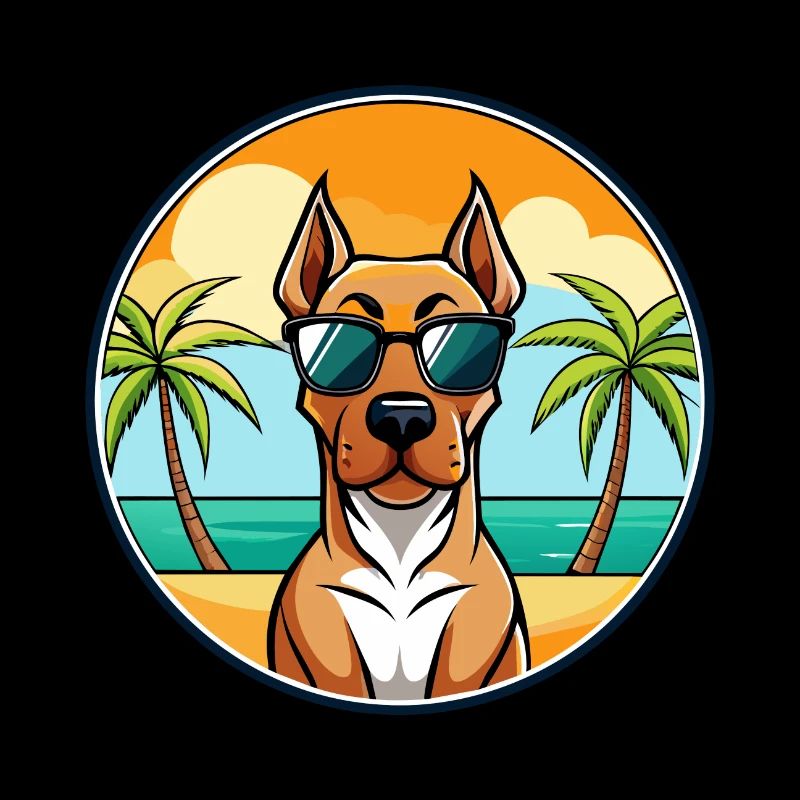 Lunettes de soleil Rhodesian Ridgeback Dog Breed Cartoon