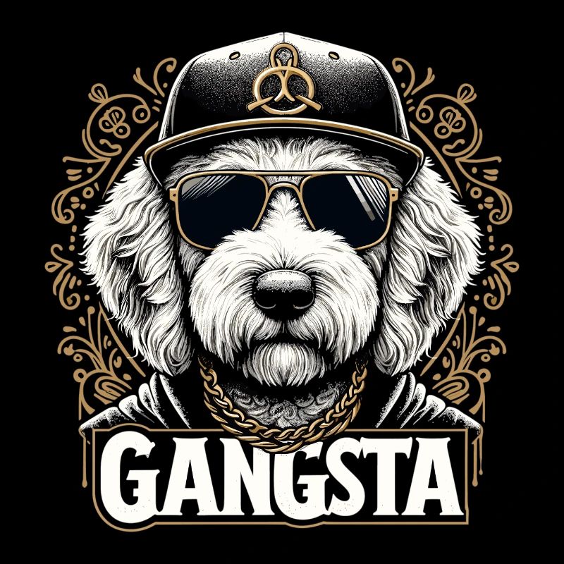 Goldendoodle Gangsta Golden Doodle Hund Geschenk