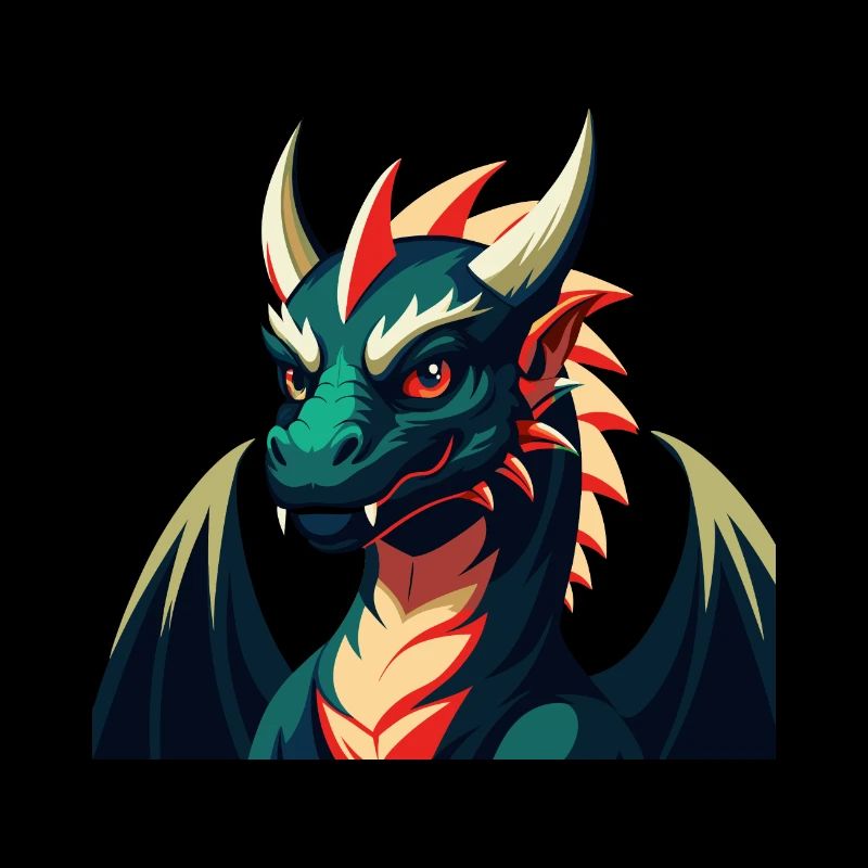 Drache Cartoon Figur Buntes Haustier Tier