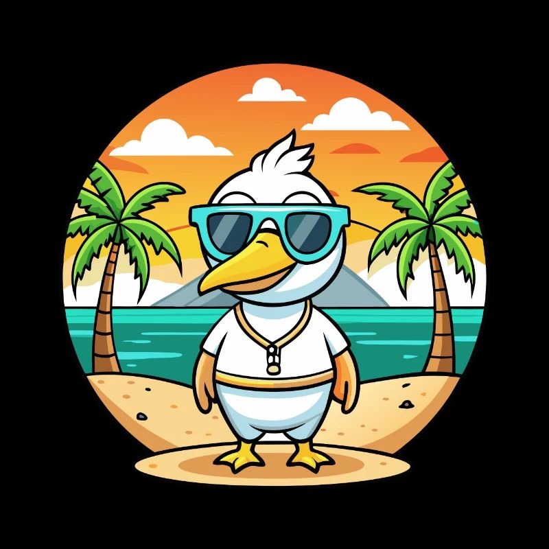 Goose Funny Cartoon Summer Beach Sunglasses