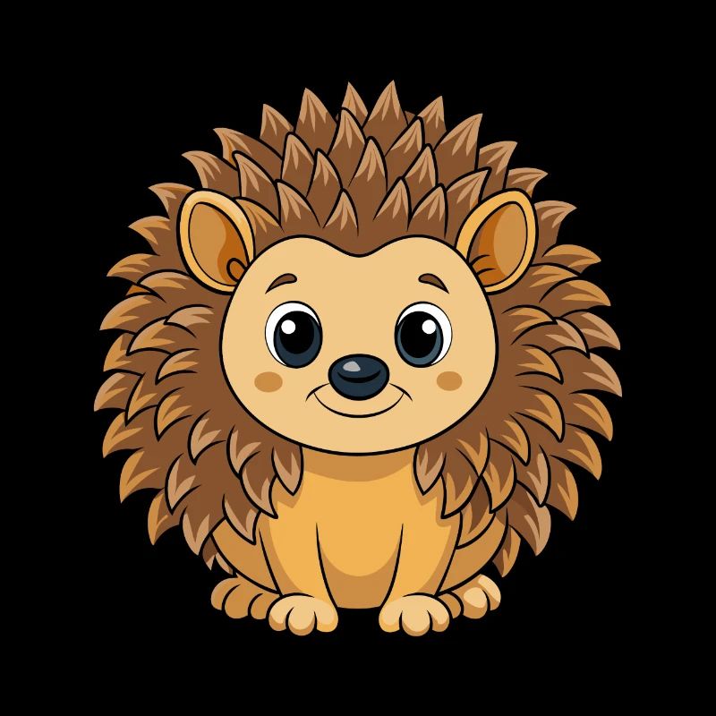 Hérisson Mignon Mascotte Personnage De Dessin Animé Kawaii