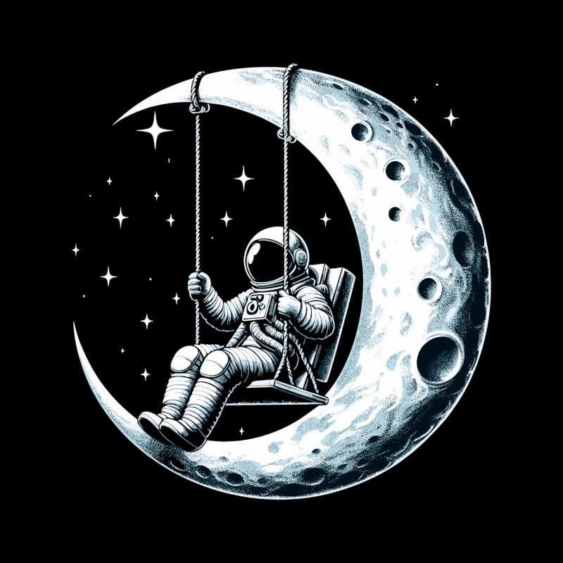 astronaute astronaute astronaute balançoire à bascule lune gesch