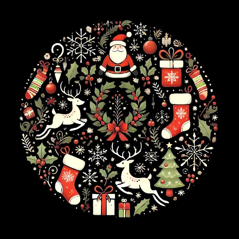 Festive Christmas Circle Design