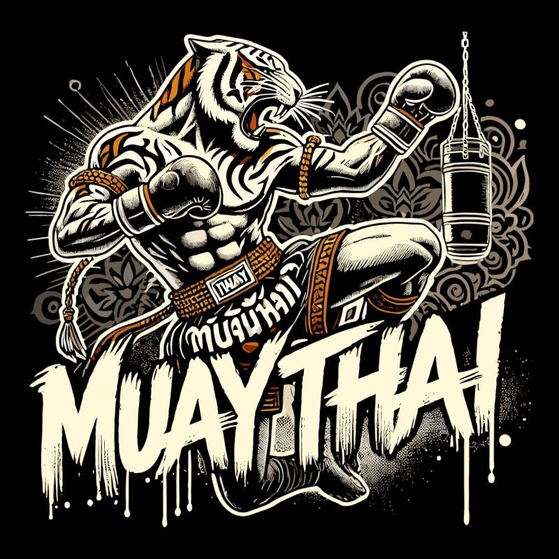 Muay Thai Tiger Thai Boxing Kickboxing Boxing Gift