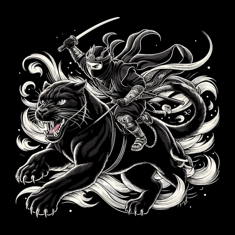 Ninja schwarzer Panther Jaguar Ninjato Geschenk