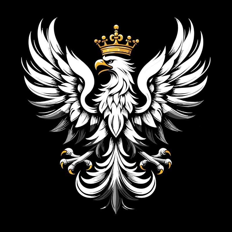 Polska Adler Pole Polin Polen Adler weiß Geschenk