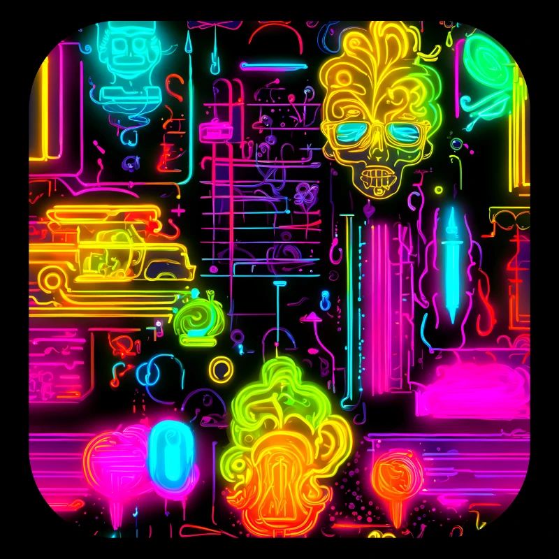 Néon style abstrait tendance UV