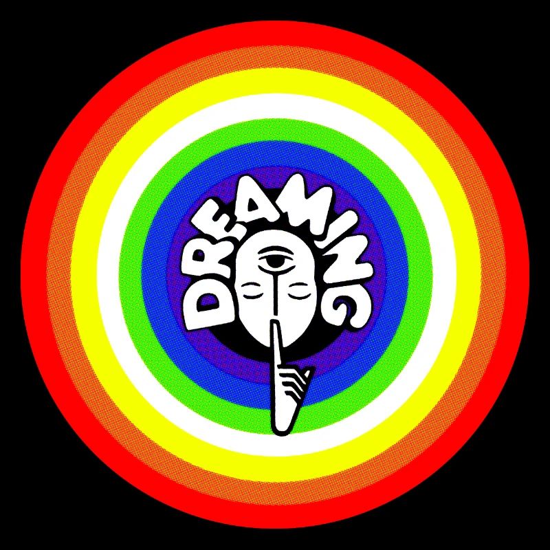 Psst! dreaming Träumer retro Regenbogen schlafen