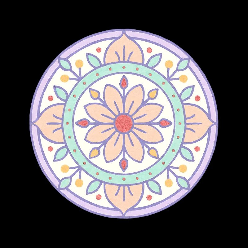 Mandala à effet risographe