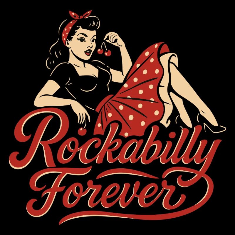 Rockabilly Forever Cherries Wife 50s Gift