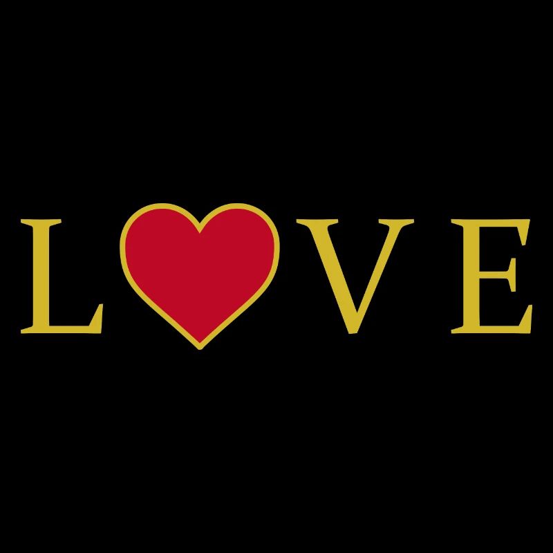 LOVE design with heart