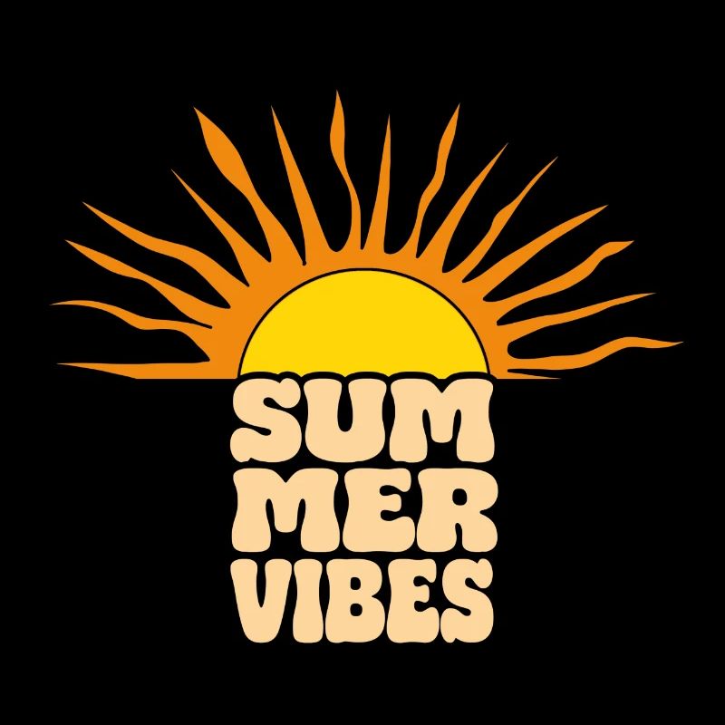 Summer Sun Summer Vibes Beach Outfit retro logo