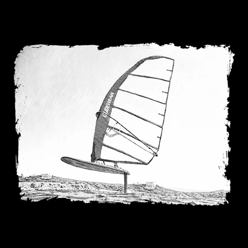 Windsurf Foil / Foiling Hand-Drawing Sketch