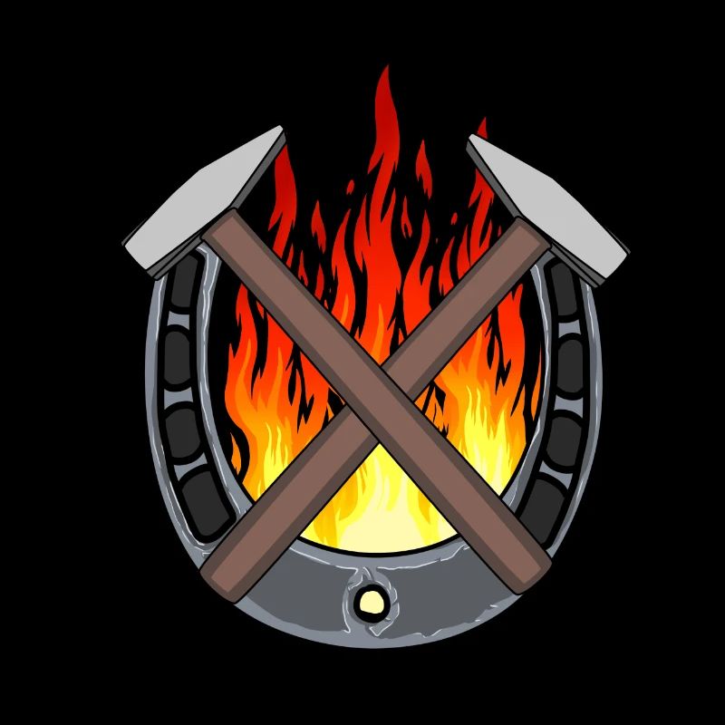 Fer à cheval Professions Forgeron Maréchal-ferrant Commerce Ardent