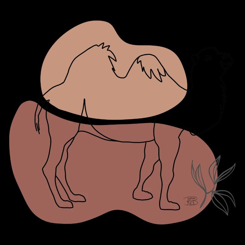 "Kamel", Boho Line Art Design, Serie "Desert"