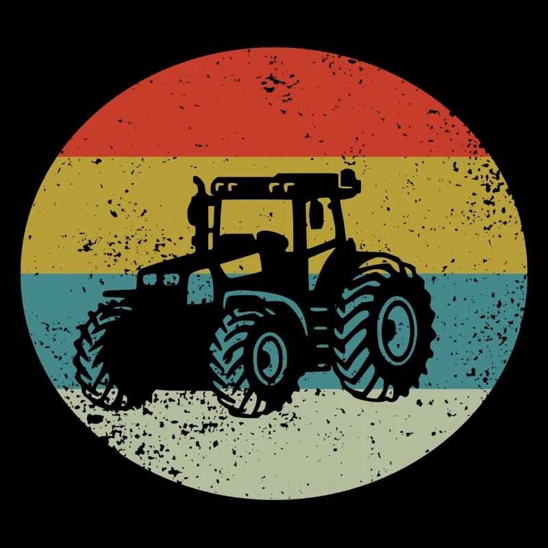 Tractor Farm Farmer Retro