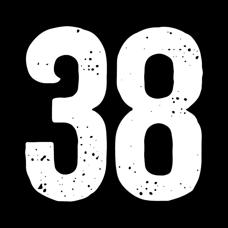 38 Numbers White