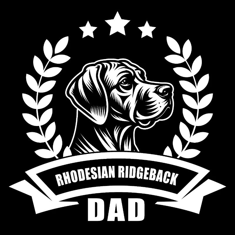 Bannière et couronne « Rhodesian Ridgeback Dad »