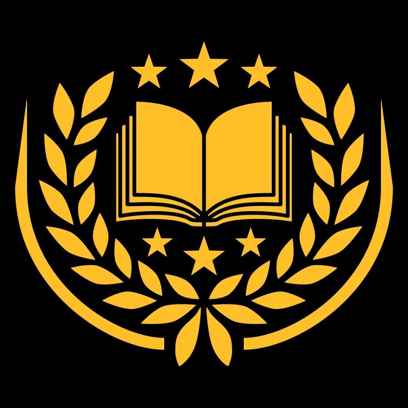 Star Laurel Wreath Open Book