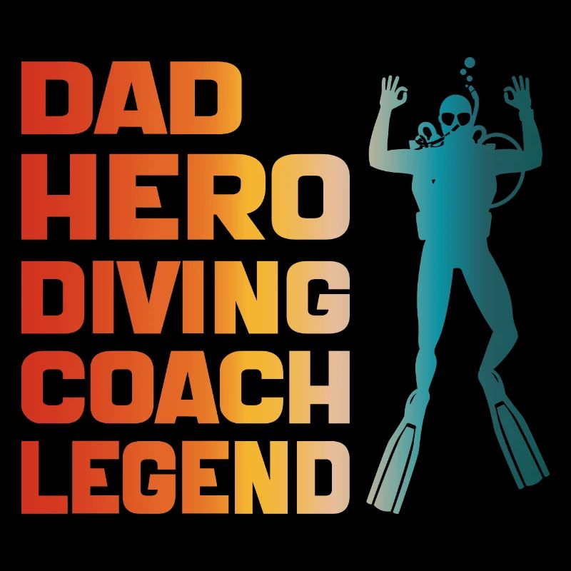 Dad Hero Diving Coach Legend Funny Diving Dad 2024