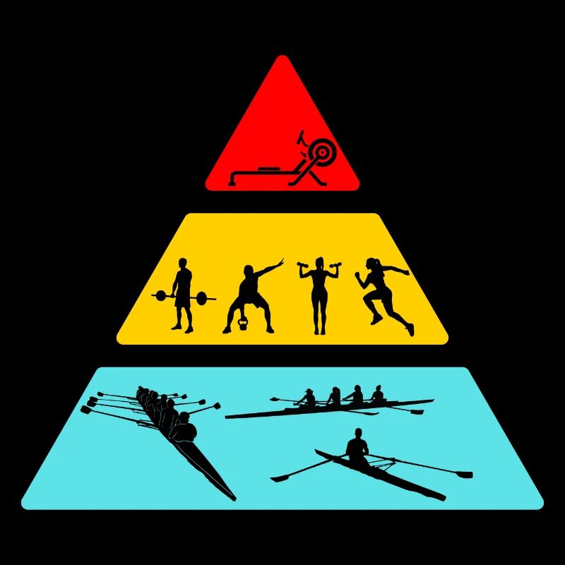 Pyramide alimentaire amusante pour les rameurs