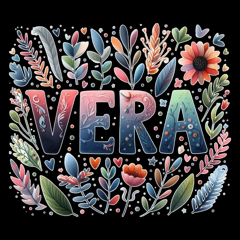 Vera Nom Prénom Aquarelle
