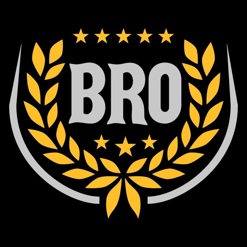 Couronne de laurier Bro Text Logo