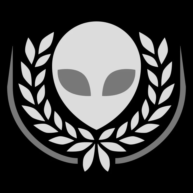 Emblème de couronne de laurier extraterrestre