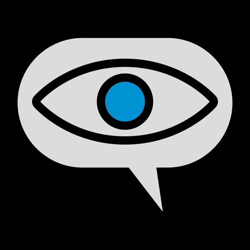 Eye Seeing Comic Speech Bubble