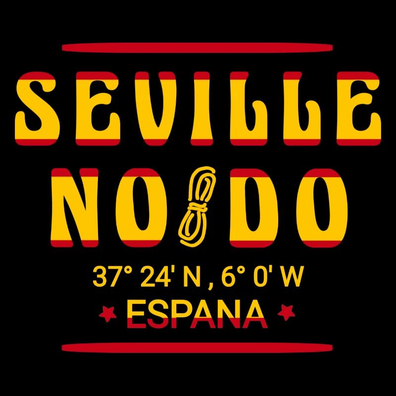 Seville coordinates with flag Spain