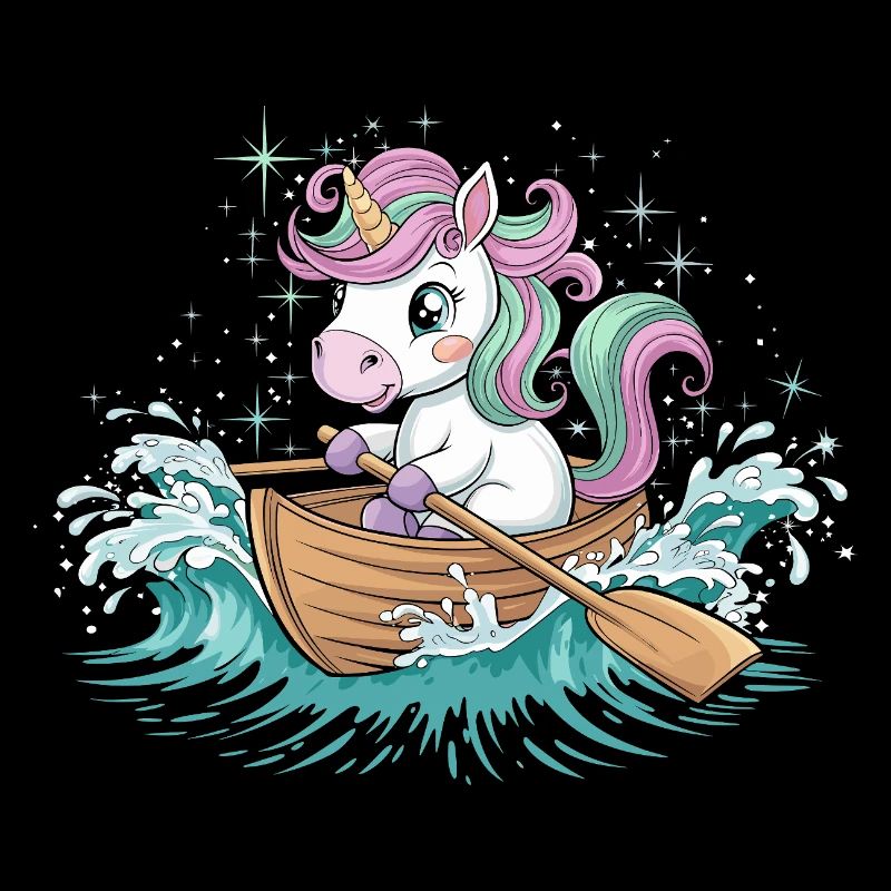 Ein Einhorn-Paddelboot