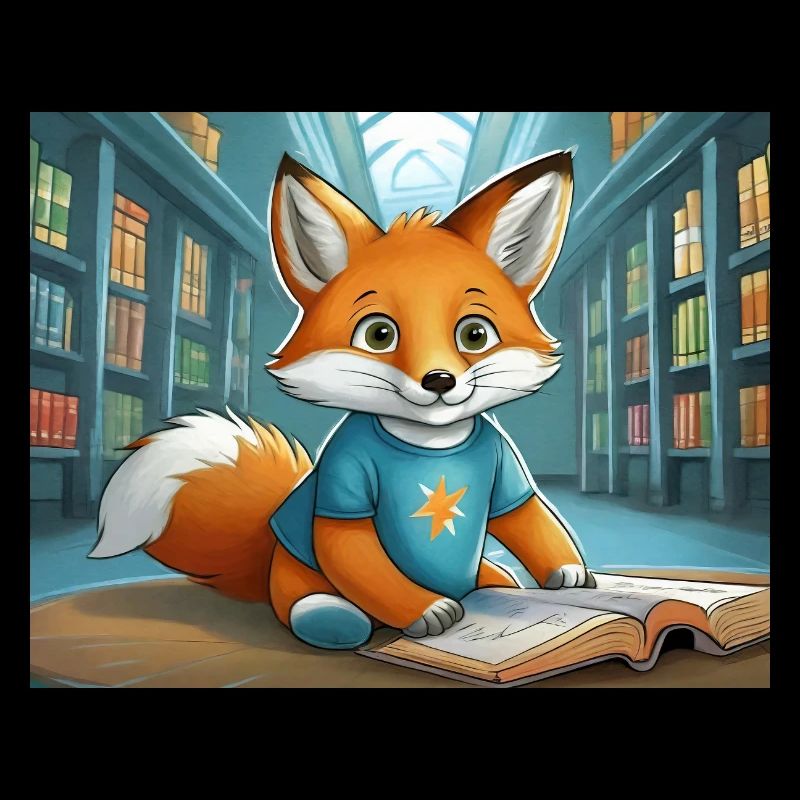 cute little fiend fox everyday life – is reading