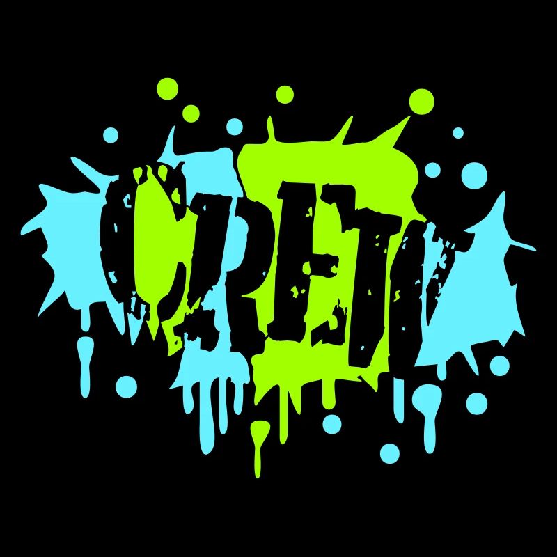 Crew Graffiti Spray Stamp laisse tomber des éclaboussures de peinture