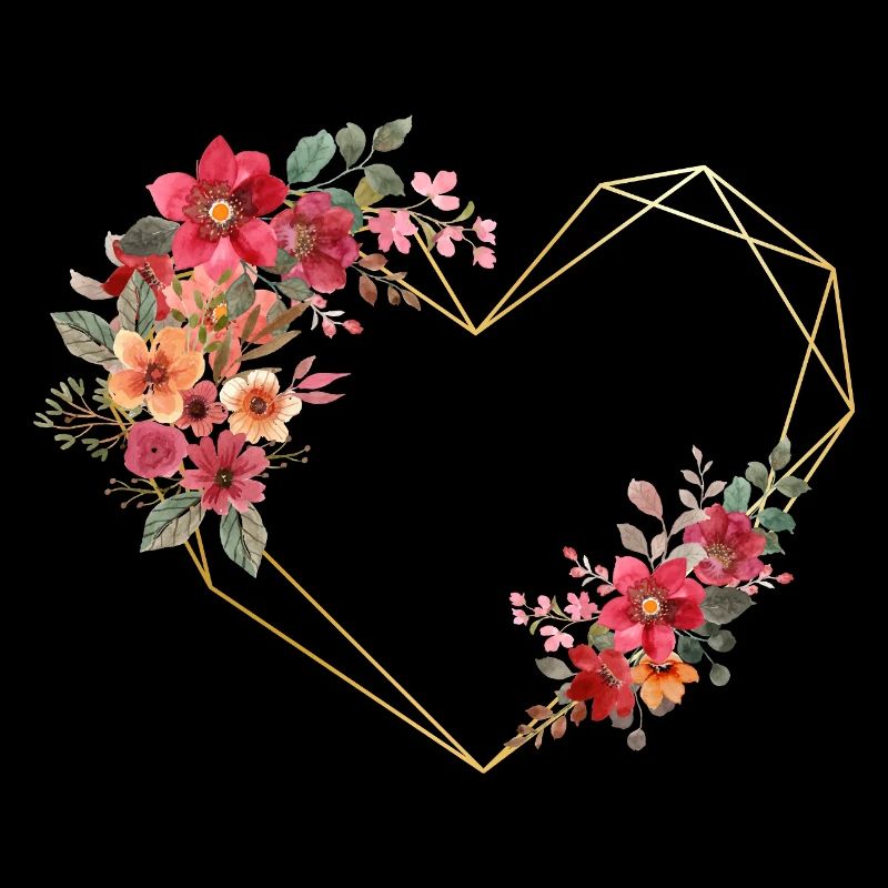 Blumen Goldenes Herz U Buchstabe
