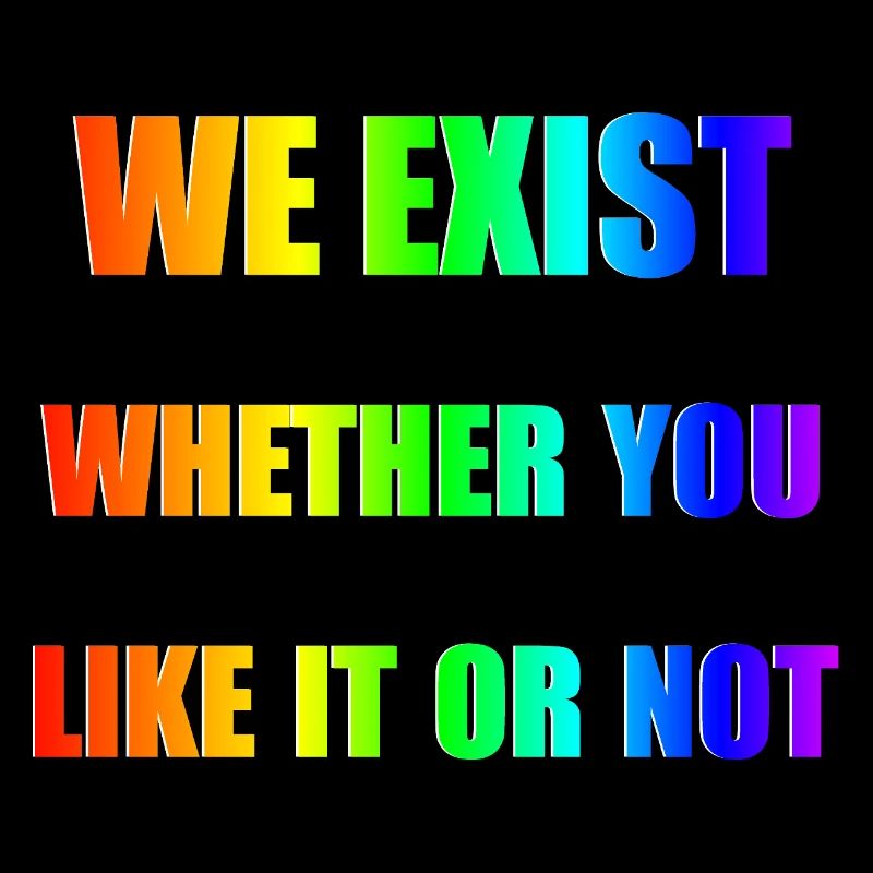 Wir existieren - Regenbogen-Farbverlauf