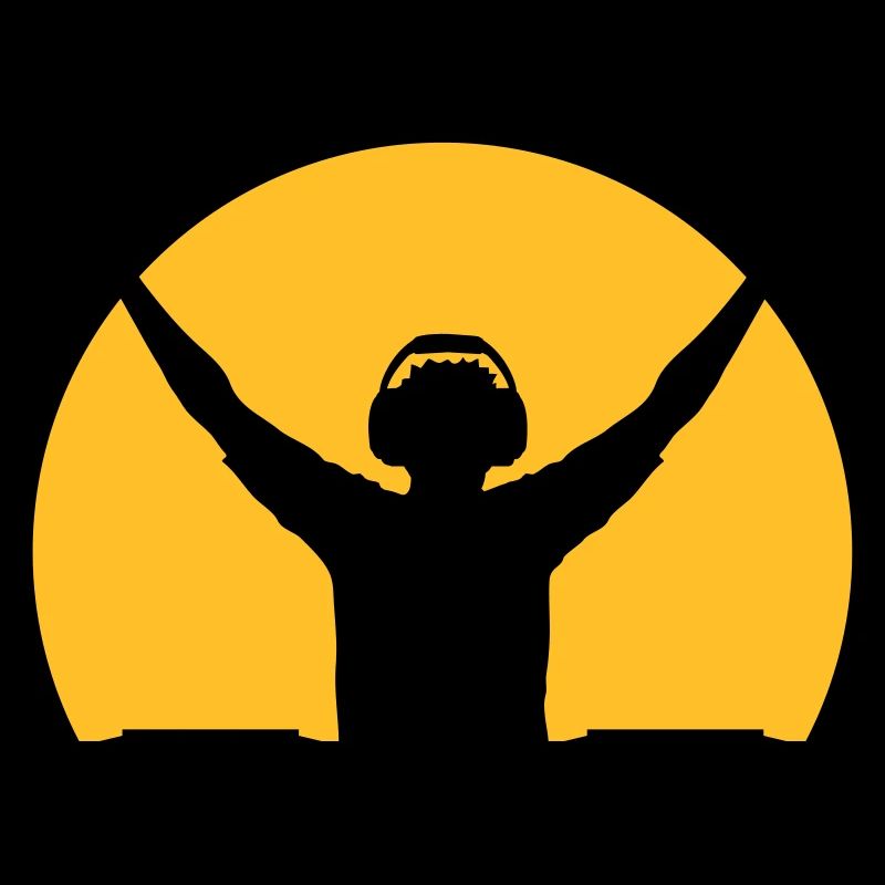 DJ silhouette soleil