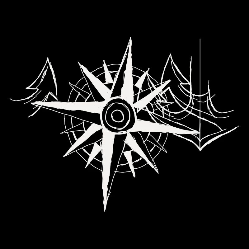 Kompass mit Anker hellgrau