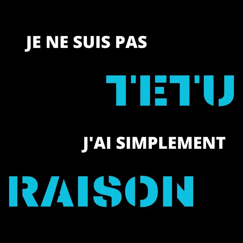 je ne suis pas têtu j'ai simplement raison